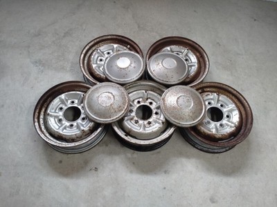 JDM Datsun Truck 520 521 620 Genuine Wheel Set Center Caps Datsun Genu No Tires