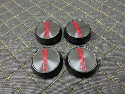 JDM RAYS VOLK RACING Center caps wheel caps matte black ZE40 TE37 4-in No Tires - Image 4