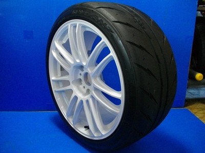 JDM HWORK EMOTION ZR7 18x9.0J +45 5H PCD114.3 SHIBATIRE R23 255/35R18 2 (No Tires) - 画像 (3)