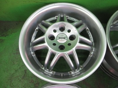 JDM MOMO RACER KBA44225 7j/+38 Hub approx. 72mm PCD100 4-Wheel Set Used (No Tires) - 画像 (2)