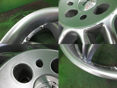 JDM MOMO RACER KBA44225 7j/+38 Hub approx. 72mm PCD100 4-Wheel Set Used (No Tires) - 画像 (7)
