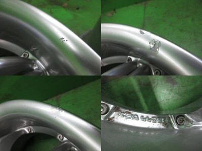 JDM MOMO RACER KBA44225 7j/+38 Hub approx. 72mm PCD100 4-Wheel Set Used (No Tires) - 画像 (8)
