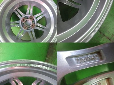 JDM MOMO RACER KBA44225 7j/+38 Hub approx. 72mm PCD100 4-Wheel Set Used (No Tires) - 画像 (10)
