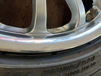 JDM Excellent condition Carlson 1/16 16x6J+45 100/4H 165/50R16 with use (No Tires) - 画像 (7)