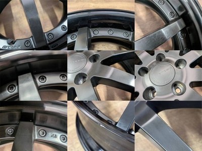 JDM WORK GNOSIS 4Book 198J +48 PCD114.3 5H WORK GNOSIS black Wheel onl No Tires - Image 8