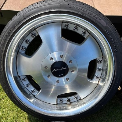 JDM Mira Gino WORK Euroline 15-inch wheels and 4-inch tires (No Tires) - 画像 (4)