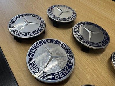 JDM Genuine Mercedes-Benz center caps 4 individual bonnet caps 2 indiv (No Tires) - 画像 (2)
