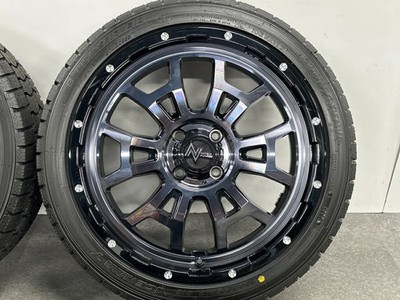 JDM Used MID wheel set 4-piece set 17x6.5J +45 PCD 100 195/45R17 8 (No Tires) - 画像 (7)