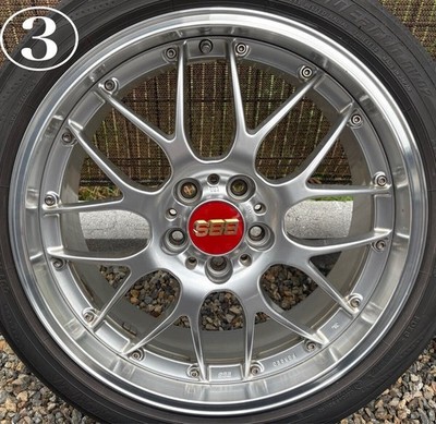 JDM Postage 4708-6688 yen Hokkaido BBS 114.3-5H RS989A 19inch 8.0J+52 No Tires - Image 4