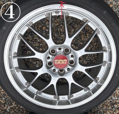 JDM Postage 4708-6688 yen Hokkaido BBS 114.3-5H RS989A 19inch 8.0J+52 No Tires - Image 5