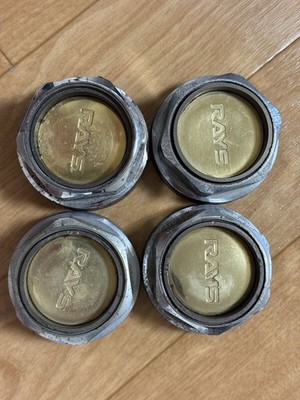 JDM RAYS Rays Wheel Center Caps 4-Individual Set Used No Tires