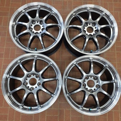 JDM WORK EMOTION D9R WORK Emotion Chrome 17-inch 7J +47 5H-114.3 Used< No Tires