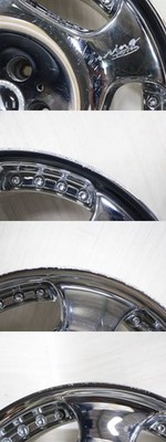 JDM C150 Rare WORK RYVER DT3 Chrome 2P 2-piece 18x8J+45 PCD114.3 JDM U No Tires - Image 9