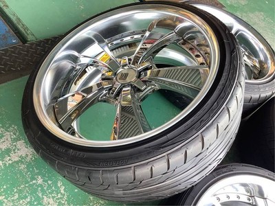 JDM Used WORK LS Jubilee 20x9J +25 10J +30 5H 114.3 Set of 4 235/35R20 (No Tires) - 画像 (3)