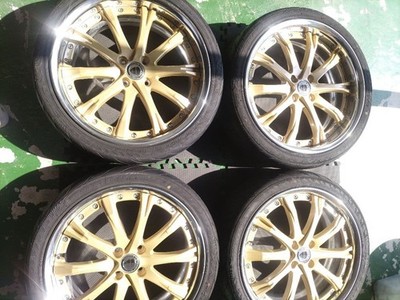 JDM WORK Schbart SC4 18 Village Gold Custom Painting 4-Wheel Set (No Tires)