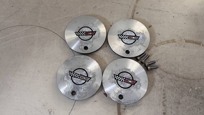 JDM Chevrolet Corvette C4 Wheel Caps/Center Caps 4 pieces Aluminum Whe No Tires