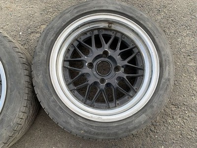 JDM Rare DoriDori Mesh 15 PCD114.3 4H 7J AE86 2-Wheel Set (No Tires) - 画像 (3)