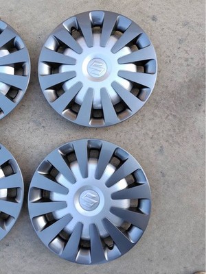 JDM Tin Wagon R Smile genuine wheel caps 4 pieces Gunmetallic x Silver No Tires - Image 2