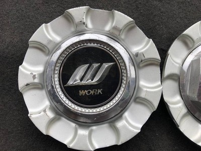 JDM WORK Work Used Wheel Center Caps Set of 2 Individual No Tires - Image 2