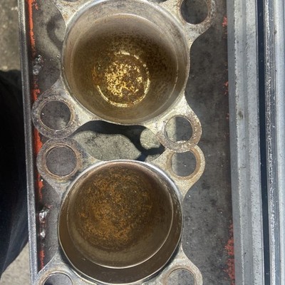 JDM Wheel center cap car type not clear rust present. No Tires - Image 4