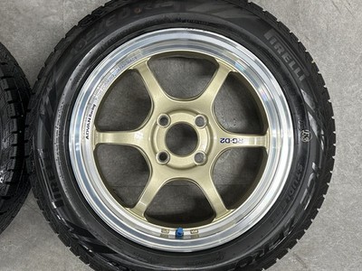 JDM Used YOKOHAMA wheel set 4-piece set 15x6.0J +45 PCD 100 185/60 (No Tires) - 画像 (5)