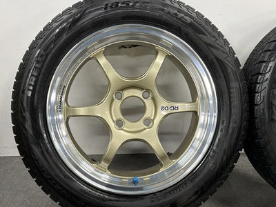JDM Used YOKOHAMA wheel set 4-piece set 15x6.0J +45 PCD 100 185/60 (No Tires) - 画像 (6)