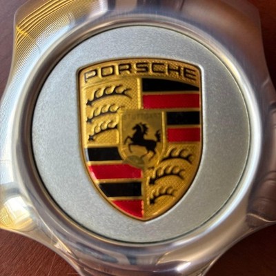 JDM Genuine Porsche wheel center cap aluminum part number 7L5.601.149 No Tires - Image 5
