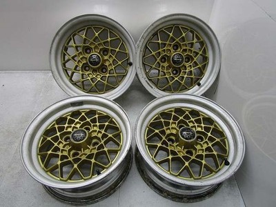 JDM 14manalei 6J+12 114.3 Mesh Gold Used Aluminum Wheels for Classic C No Tires - Image 2