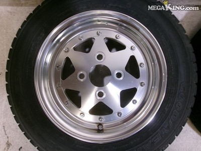 JDM Rare T-SPEED 12-inch wheels 5J+25 4-hole PCD101.6 2-piece with 155 No Tires - Image 2