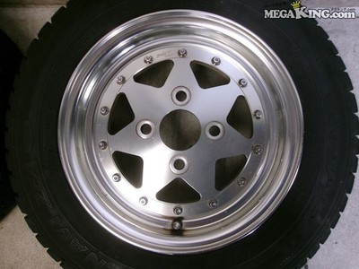 JDM Rare T-SPEED 12-inch wheels 5J+25 4-hole PCD101.6 2-piece with 155 No Tires - Image 3