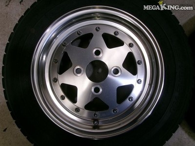 JDM Rare T-SPEED 12-inch wheels 5J+25 4-hole PCD101.6 2-piece with 155 No Tires - Image 4