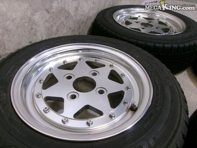 JDM Rare T-SPEED 12-inch wheels 5J+25 4-hole PCD101.6 2-piece with 155 No Tires - Image 6