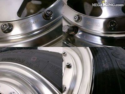JDM Rare T-SPEED 12-inch wheels 5J+25 4-hole PCD101.6 2-piece with 155 No Tires - Image 8