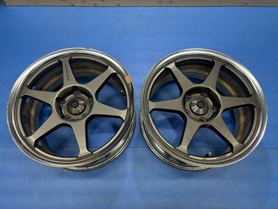 JDM Rare Buddy Club P1 Racing II 1717X8JJ +35 PCD 114.3/5H Used 2-Wheel Set (No Tires)