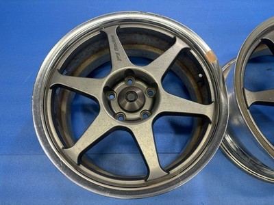 JDM Rare Buddy Club P1 Racing II 1717X8JJ +35 PCD 114.3/5H Used 2-Wheel Set (No Tires) - 画像 (2)