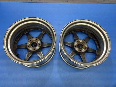 JDM Rare Buddy Club P1 Racing II 1717X8JJ +35 PCD 114.3/5H Used 2-Wheel Set (No Tires) - 画像 (7)