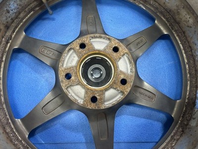 JDM Rare Buddy Club P1 Racing II 1717X8JJ +35 PCD 114.3/5H Used 2-Wheel Set (No Tires) - 画像 (8)