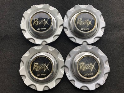 JDM WORK REZAX Used Wheel Center Caps 4 Individual Set No Tires