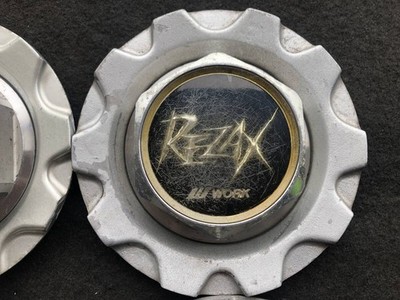 JDM WORK REZAX Used Wheel Center Caps 4 Individual Set No Tires - Image 3