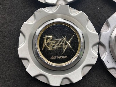 JDM WORK REZAX Used Wheel Center Caps 4 Individual Set No Tires - Image 5