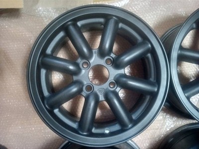 JDM Black Racing PCD100 4-hole 6.0J Eight-spoke wheels for Kei cars sm No Tires - Image 3