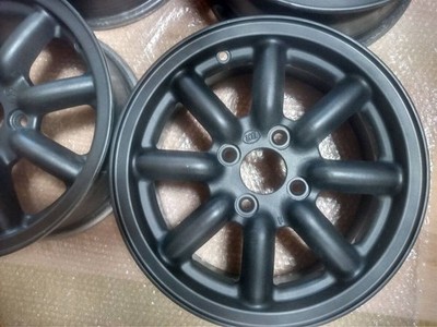 JDM Black Racing PCD100 4-hole 6.0J Eight-spoke wheels for Kei cars sm No Tires - Image 5