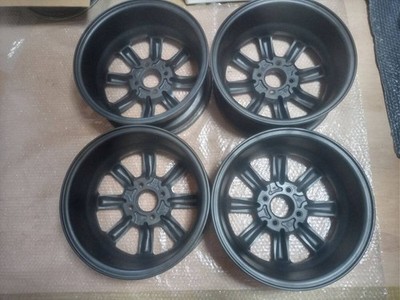 JDM Black Racing PCD100 4-hole 6.0J Eight-spoke wheels for Kei cars sm No Tires - Image 6