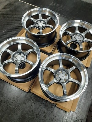 JDM Rare ADVAN Racing R6 18x10J 5H 100 +35 Racing Hyper Black wheels f No Tires