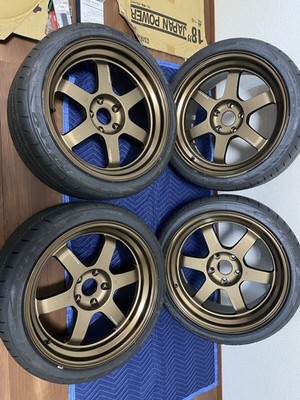 JDM RAYS TE37V MARKⅡ 9.5j＋15 PCD114.3 NITTO NT555G2 255/35r18 Made in No Tires