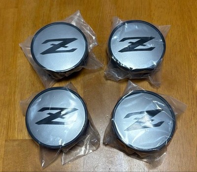 JDM Silver wheel center caps set of 4 for Nissan Fairlady Z RZ34. No Tires