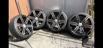 JDM Rare WALD Mahora M11C 20x8J 6-hole PCD139.7 with NITTO tires 4-Wheel Set (No Tires)