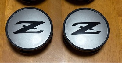 JDM Silver wheel center caps set of 4 for Nissan Fairlady Z RZ34. No Tires - Image 4