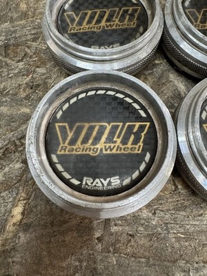 JDM Rare RAYS VOLKRACING Center cap for GT-C GT-V TE37 CE28 RE30 No Tires - Image 2