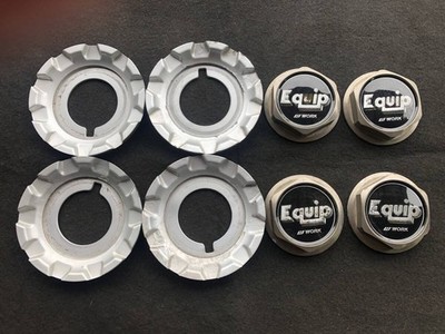 JDM WORK Equip Used Wheel Center Caps Set of 4 Individuals No Tires - Image 6